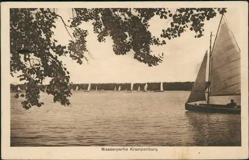 Ansichtskarte Schmöckwitz-Berlin Wasserpartie, Segelboote b. Köpenick 1929