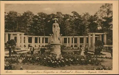 Tiergarten-Berlin Rosengarten Denkmal d. Kaiserin Auguste Viktoria 1926