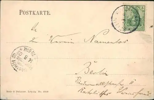 Ansichtskarte Sellin Blick vom Hochufer auf die Seebrücke 1903