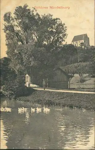 Ansichtskarte Mindelheim Schloss Mindelburg, Maria 1908