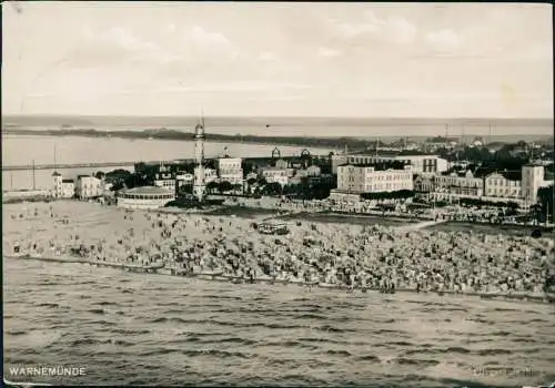 Warnemünde-Rostock Luftbild Hotel, Konditorei und Café Bechlin 1935