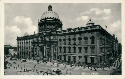 Ansichtskarte Mitte-Berlin Berliner Stadtschloss, Straßenpartie 1934