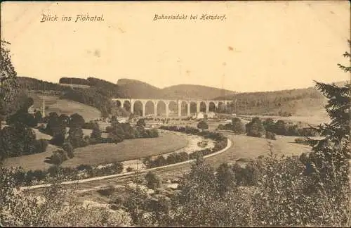 Ansichtskarte Hetzdorf-Flöha (Sachsen) Viadukt 1917