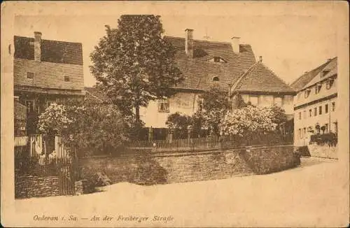 Ansichtskarte Oederan An der Freiberger Straße 1921