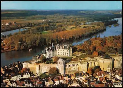 CPA Amboise Le Château et la Loire Schloss mit Ortspanorama 1967