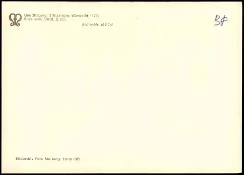 Gernrode-Quedlinburg Innenansicht Stiftskirche (Geweiht 1129) 1960