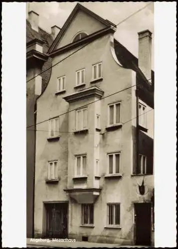 Ansichtskarte Augsburg Gebäude-Außenansicht vom Mozarthaus 1960