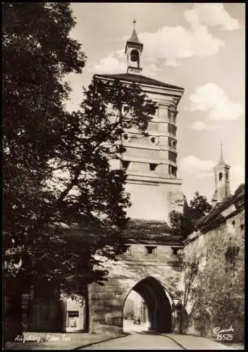 Ansichtskarte Augsburg Rotes Tor Strassen Ansicht Turm-Gebäude 1955