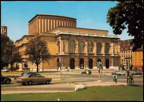 Ansichtskarte Augsburg Stadttheater Theater-Gebäude Autos u.a. Opel 1971