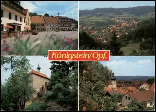 Ansichtskarte Königstein (Oberpfalz) Mehrbildkarte mit 4 Ortsansichten 1980
