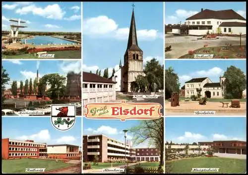 Elsdorf (Niedersachsen)  ua. Zuckerfabrik Freibad   Spielplatz Hauptschule 1975