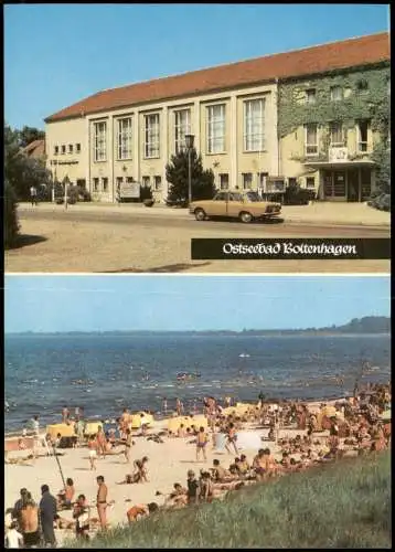 Ostseebad Boltenhagen DDR 2-Bild-Karte mit Ostsee Strand  1976