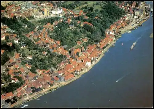 Ansichtskarte Lauenburg (Elbe) Luftbild Luftaufnahme 1976