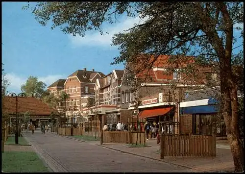 Langeoog Barkhausenstraße, Straßen Partie, Lokale & Geschäfte 1975