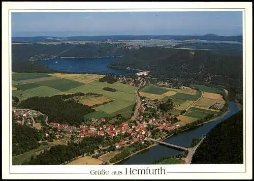 Hemfurth-Edersee-Edertal EDERTAL-HEMFURTH v. Flugzeug aus, Luftaufnahme 2000