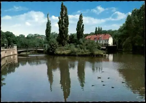 Ansichtskarte Herford Ortsansicht, Partie an der Werre 1975