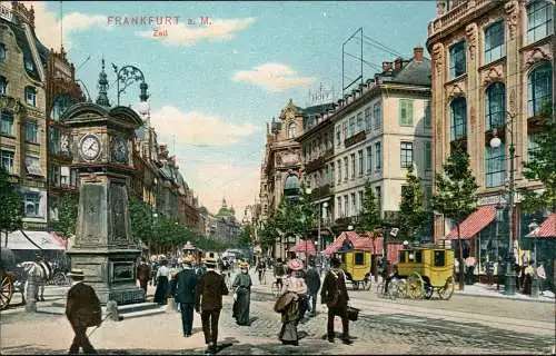 Ansichtskarte Frankfurt am Main Zeil 1908