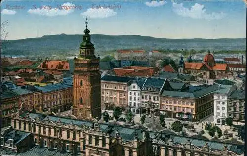 Postcard Krakau Kraków Totalansicht 1916