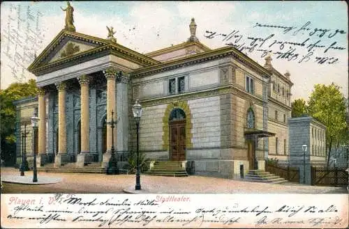 Ansichtskarte Plauen (Vogtland) Stadttheater 1905