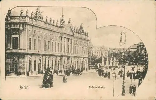 Ansichtskarte Berlin Straßenpartie an der Ruhmeshalle 1902
