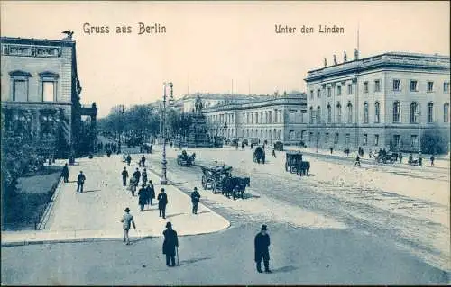 Ansichtskarte Mitte-Berlin Unter den Linden 1912