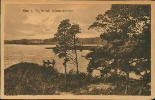 Ansichtskarte Binz (Rügen) Ruderer auf dem Schmachtersee 1913
