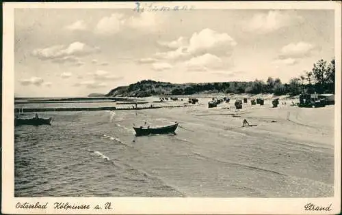 Ansichtskarte Kölpinsee (Usedom)-Loddin a. Usedom Strand 1935