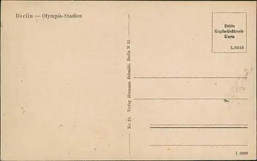 Ansichtskarte Berlin Blick über das Olympiastadion 1930