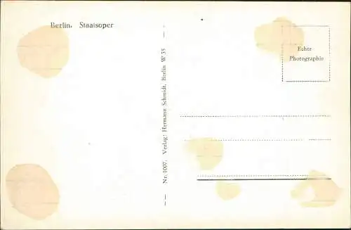 Ansichtskarte Mitte-Berlin Staatsoper 1935