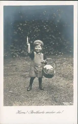 Ansichtskarte  Hurra! Brotkarte wieder da! 1916