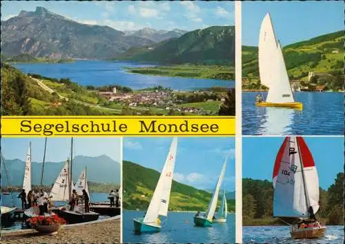 Ansichtskarte Mondsee Mehrbildkarte Segelschule Mondsee 1980