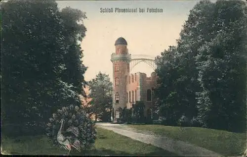 Ansichtskarte Potsdam Schloß Pfaueninsel bei Potsdam 1910