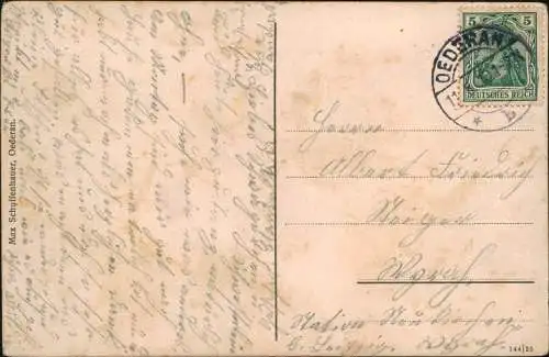 Ansichtskarte Oederan Gasthaus Gruss aus Neuhohelinde 1910