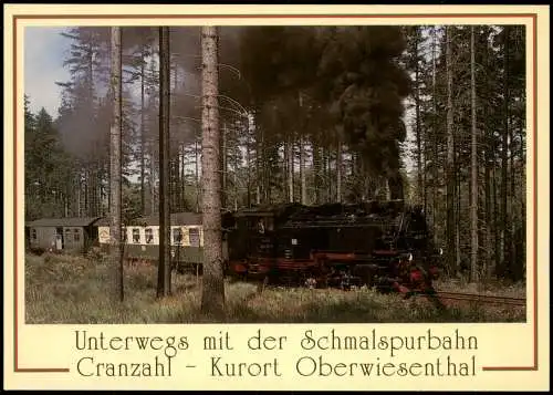 Ansichtskarte .Sachsen Schmalspurbahn Cranzahl-Oberwiesenthal 1988
