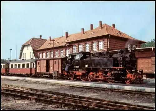 Ansichtskarte Kühlungsborn Bahnhof, Dampflokomotive 1982
