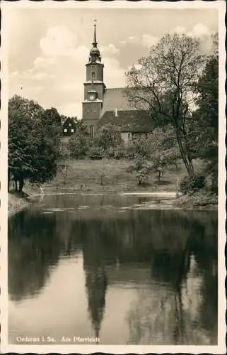 Ansichtskarte Oederan Am Pfarrteich - Fotokarte 1937