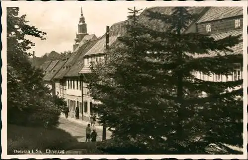 Ansichtskarte Oederan Ehrenzug - Fotokarte 1930