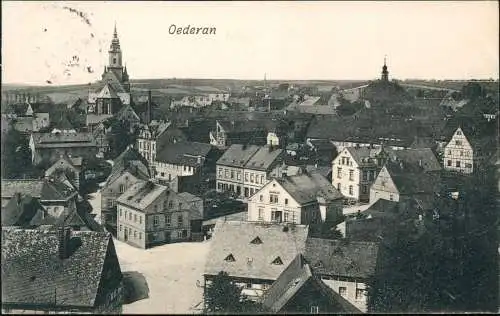 Ansichtskarte Oederan Stadtpartie 1906