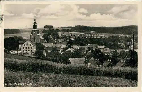 Ansichtskarte Oederan Partie an der Stadt 1942