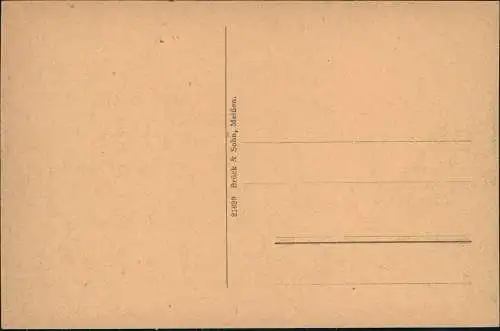 Ansichtskarte Oederan Marktplatz u. Freiberger Strasse 1920 coloriert