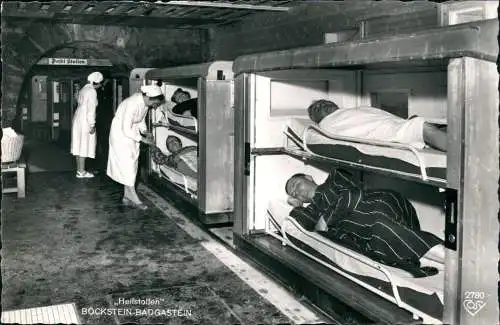 Ansichtskarte Bad Gastein Böckstein - Patienten im Heilstollen 1963