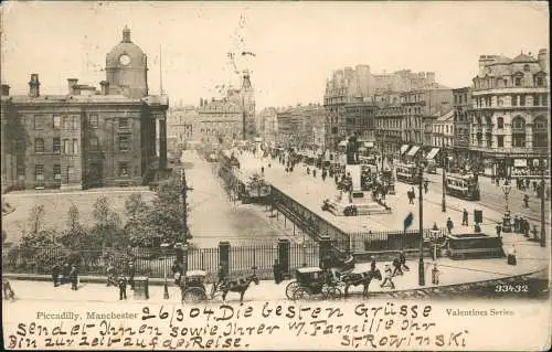 Postcard Manchester Piccadilly 1904