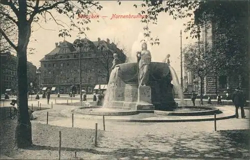 Ansichtskarte München Nornenbrunnen 1914