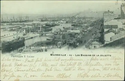 CPA Marseille Les Bassins de la Joliette 1901