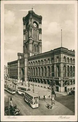 Ansichtskarte Mitte-Berlin Rotes Rathaus 1941