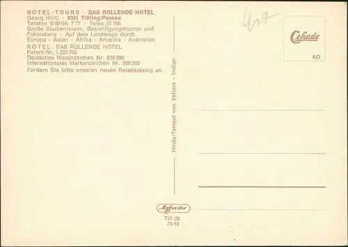 Ansichtskarte  ROTEL-TOURS DAS ROLLENDE HOTEL in Asien Bus 1974