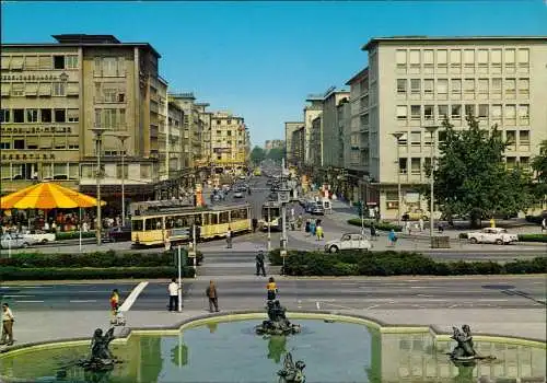 Ansichtskarte Mannheim Planken, Straßenbahn, Citroen Ente 1978