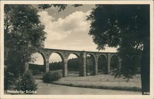 Ansichtskarte Oederan Hetzdorfer Brücke Viadukt 1932