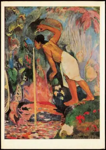 Künstlerkarte: Gemälde  PAUL GAUGUIN  Pape moe (Heiliges Wasser) 1979/1972