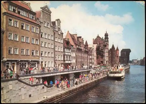 Postcard Danzig Gdańsk Krantor und Promenade 1969